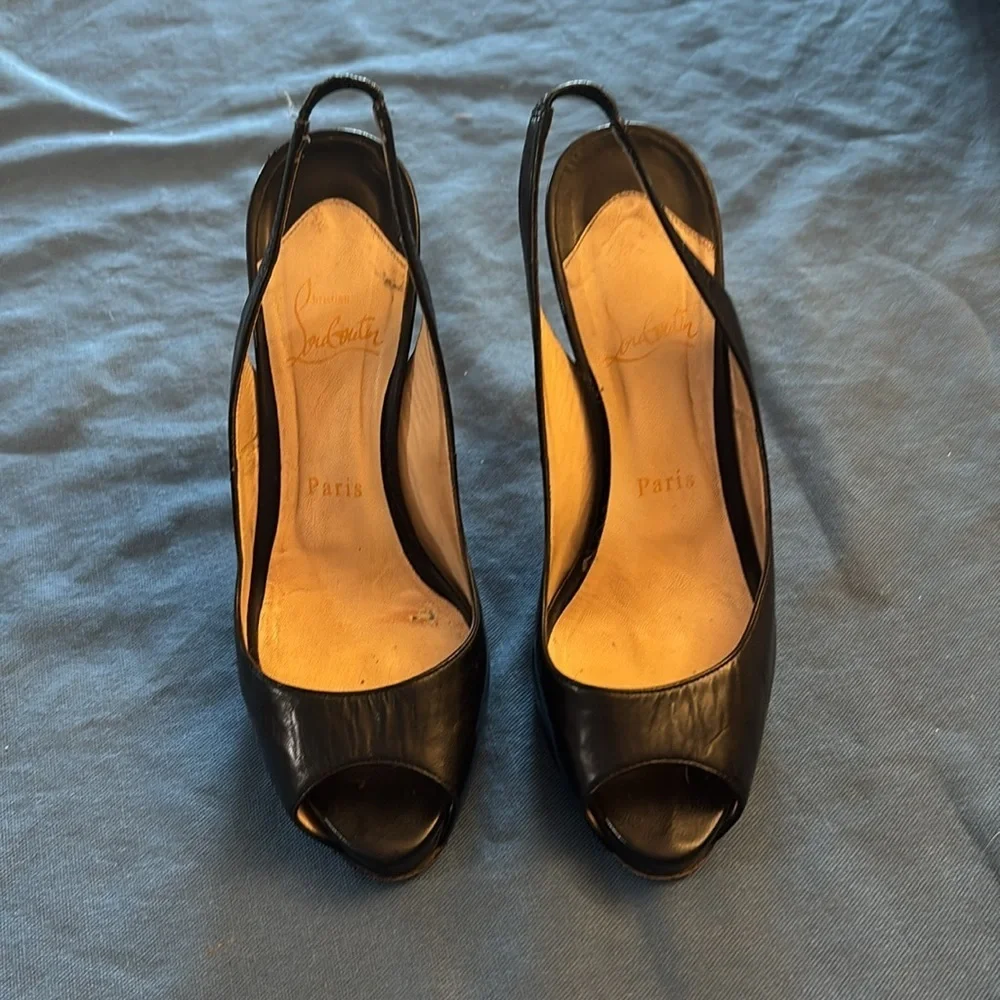 Vintage Christian Louboutin Black Stiletto Heels - Picture 2 of 13